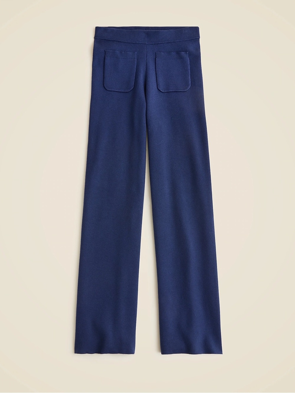 J. Crew Sailor sweater navy blue wide leg trouser in silk lyocell blend
